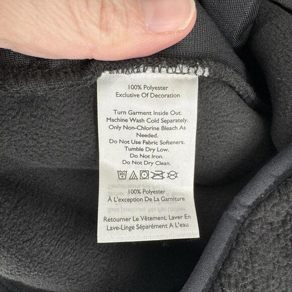 Eddie Bauer jacket sweatshirt womens XXL black sherpa cabinscape pullover - Picture 5 of 6